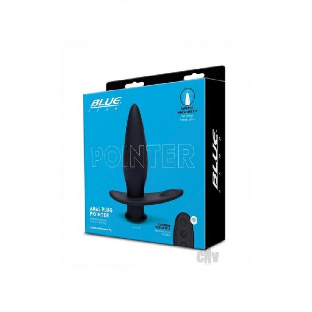 Blue Line Impaler Vibrating Butt Plug - Black