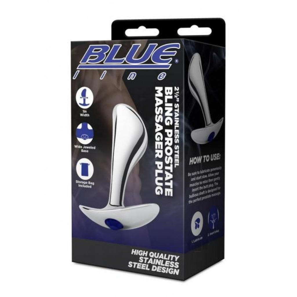 Blueline Steel Bling Prostate Plug 2.5 - Anal Plugs