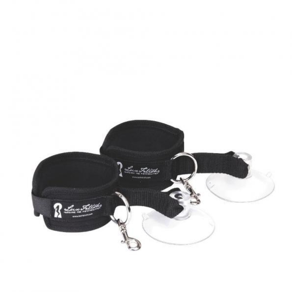 Lux Fetish Sexy Suction Cuffs Black - Handcuffs