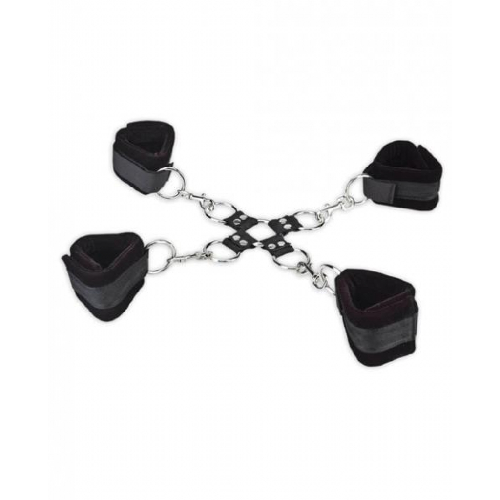 Lux Fetish 5 Piece Hogtie Set Black - Hogties