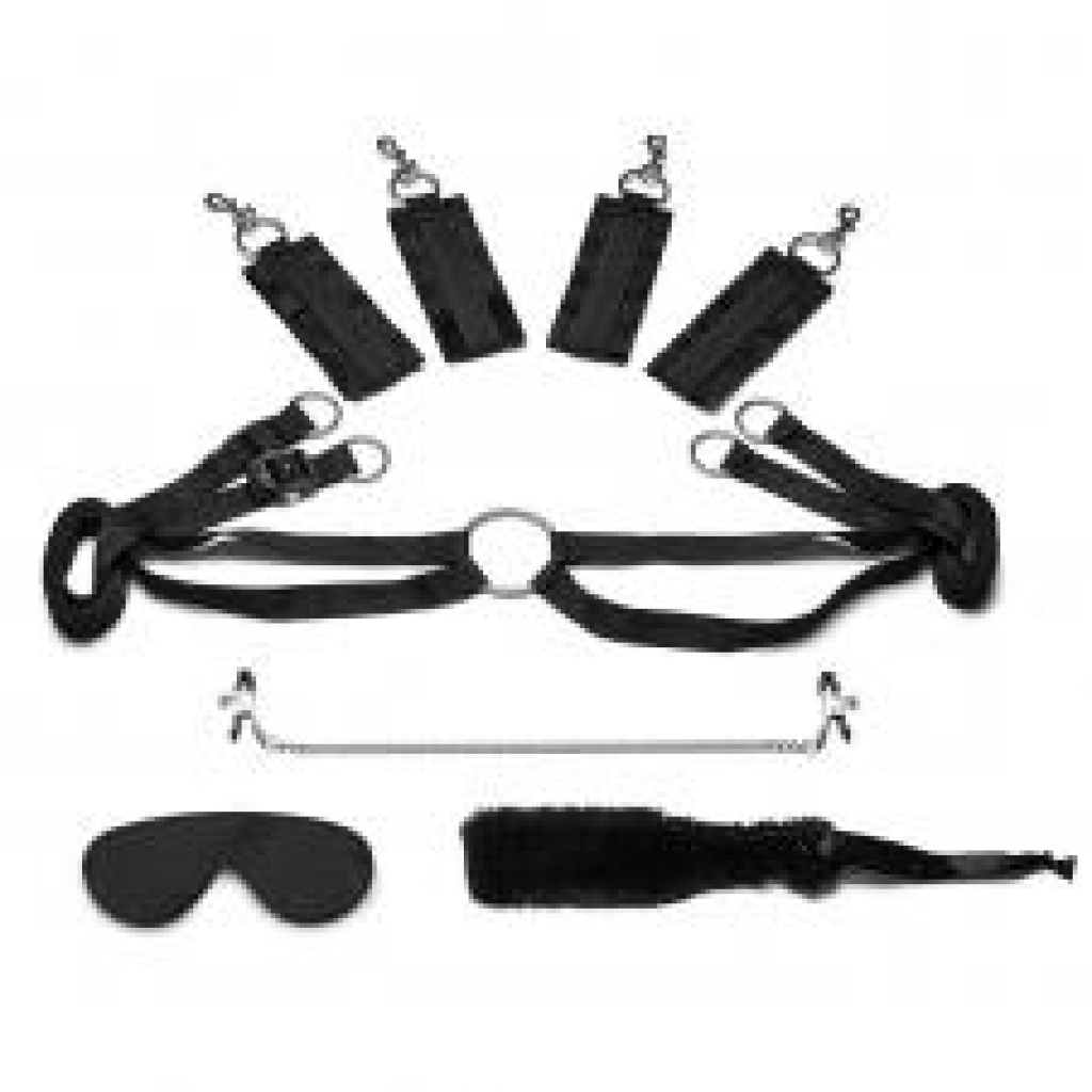 Fuzzy Lovers Bedspreader 4 Piece Set - BDSM Kits