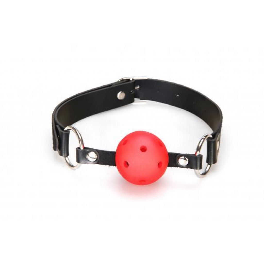 Lux Fetish Breathable Ball Gag Red - Ball Gags