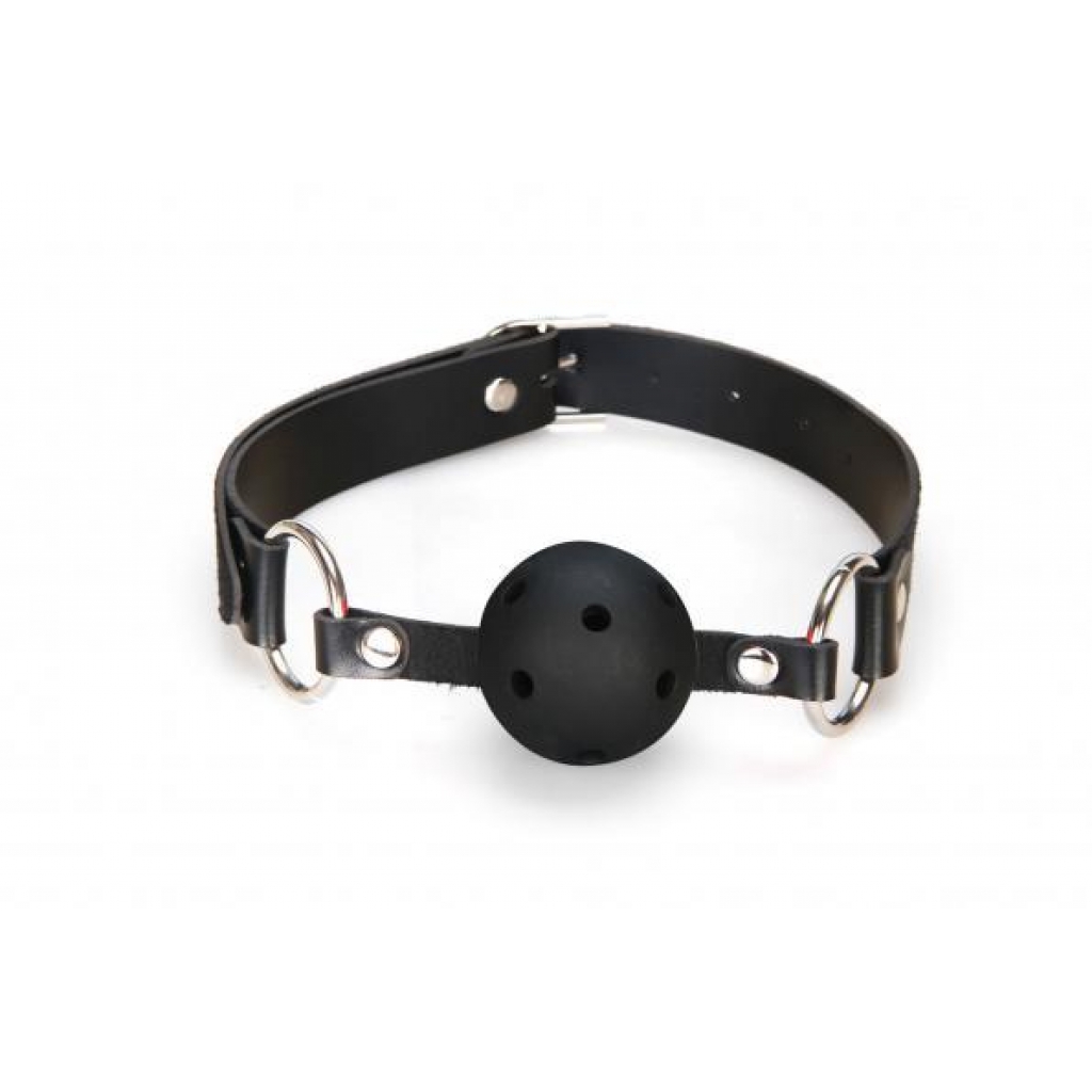 Lux Fetish Breathable Ball Gag Black - Ball Gags