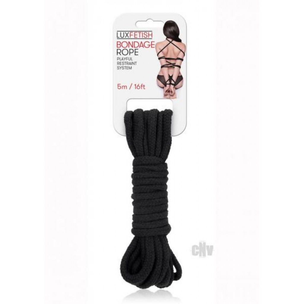 Lux F Bondage Rope 5m Black - Rope, Tape & Ties