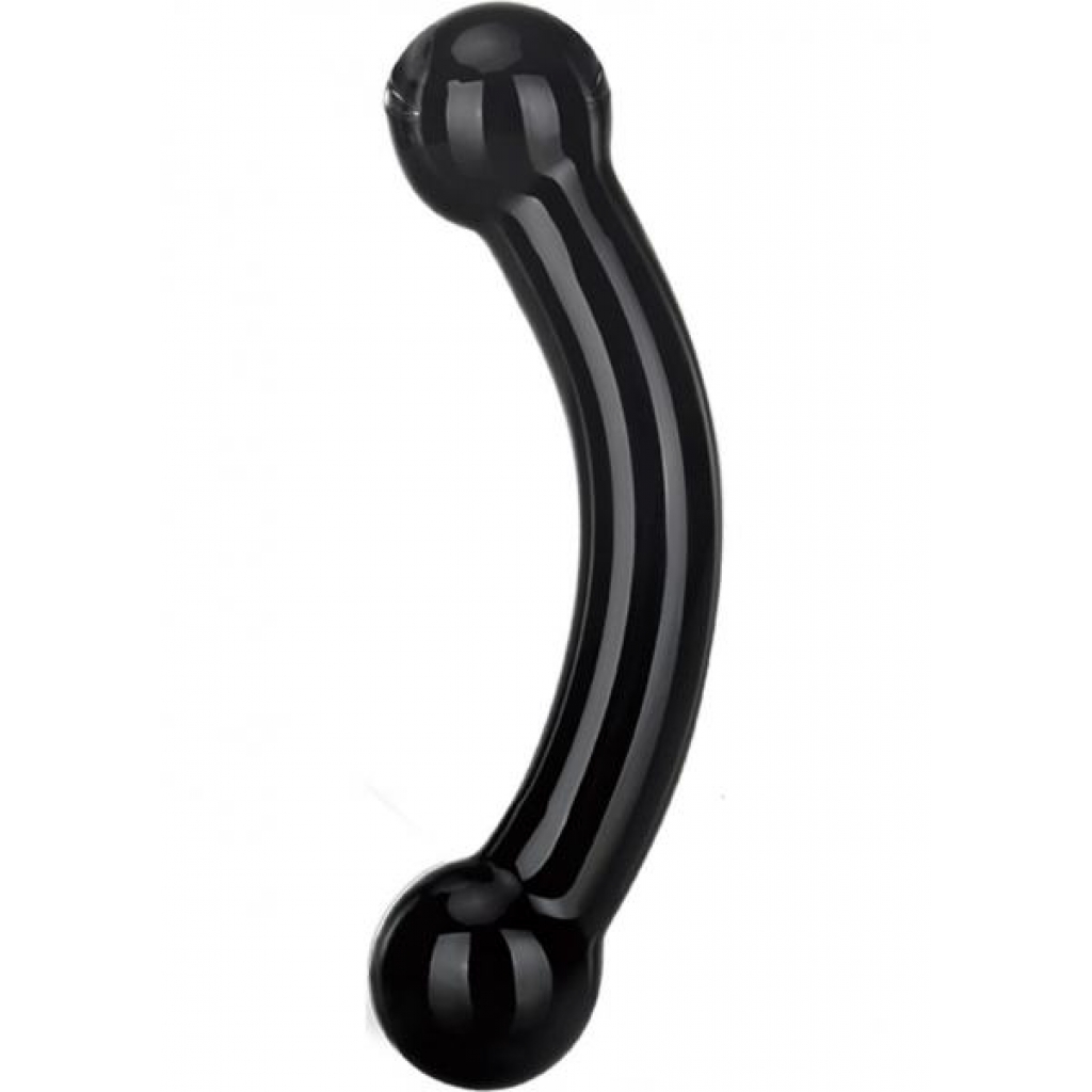 Glas Double Bull Black Glass Dildo - Elegant Sensation