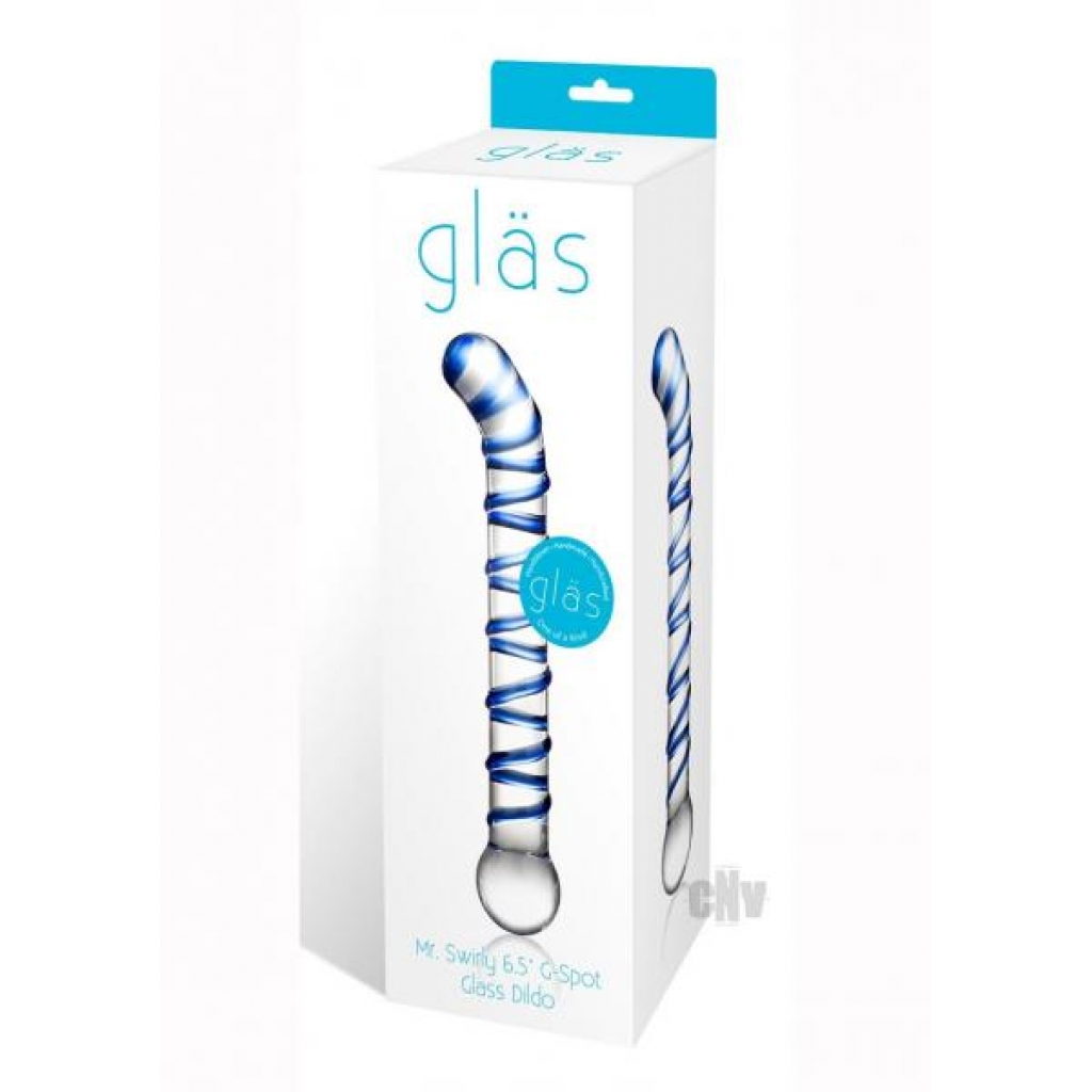 Mr Swirly G-spot Glass Dildo 6.5 - G-Spot Dildos