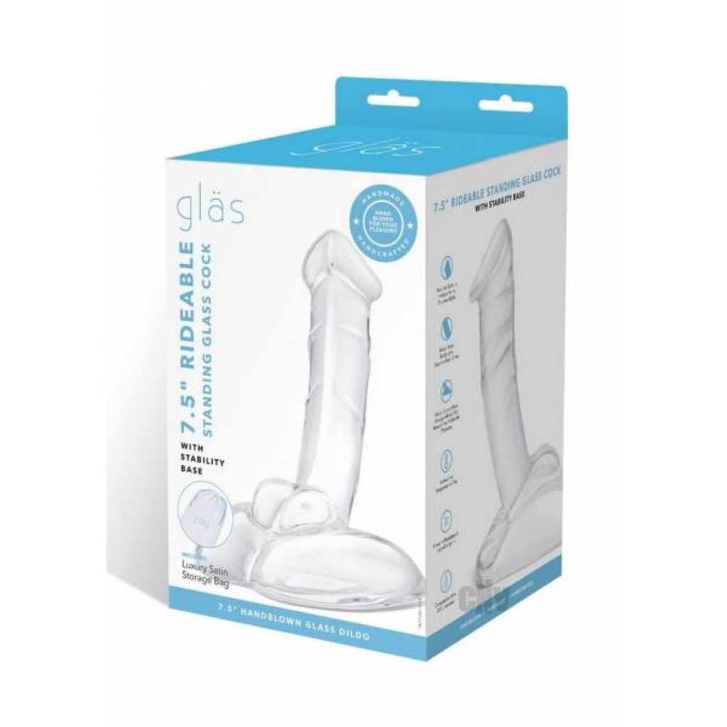 Rideable Standing Glass Cock 7.5 - Realistic Dildos & Dongs