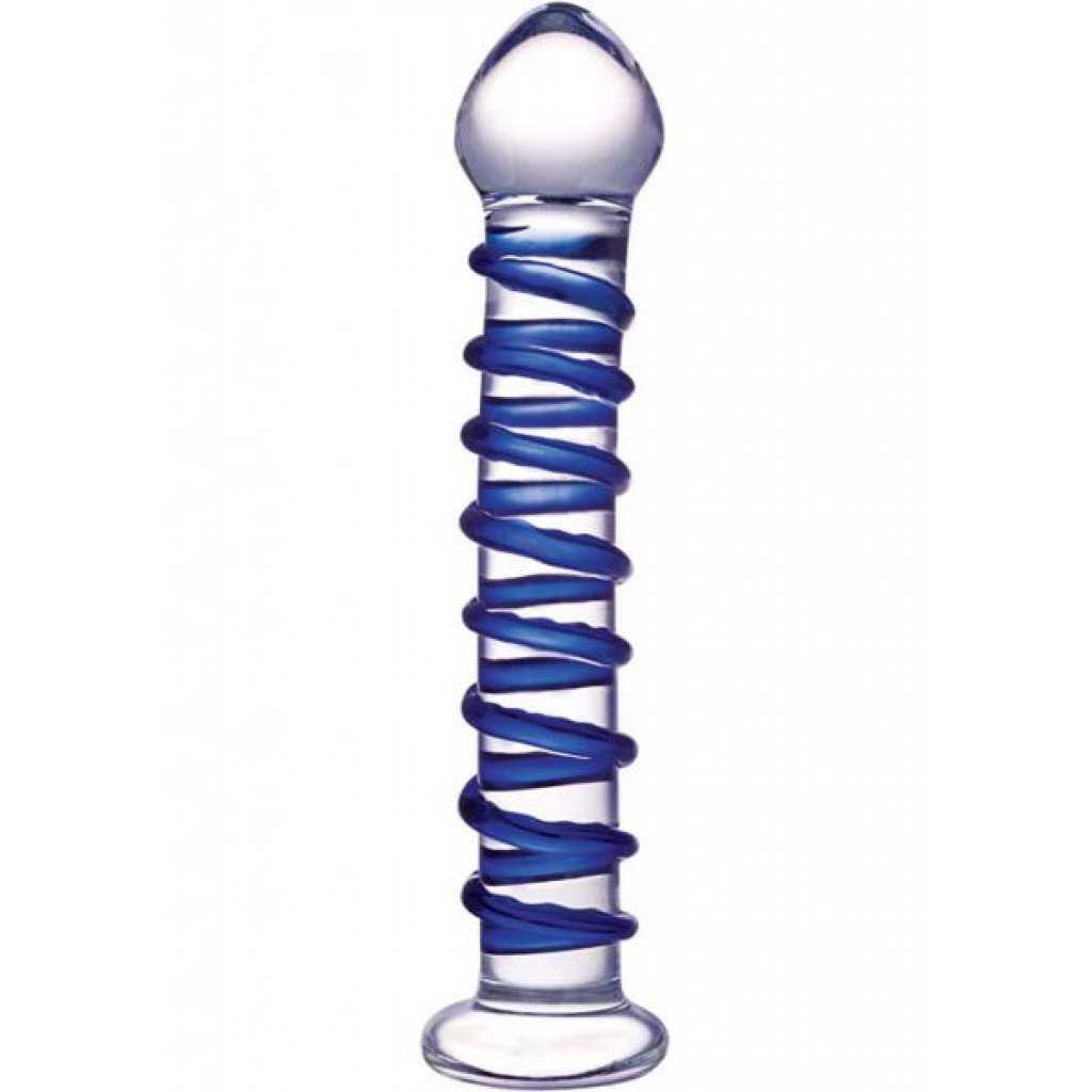 Glas Blue Spiral Glass Dildo - G-Spot Dildos