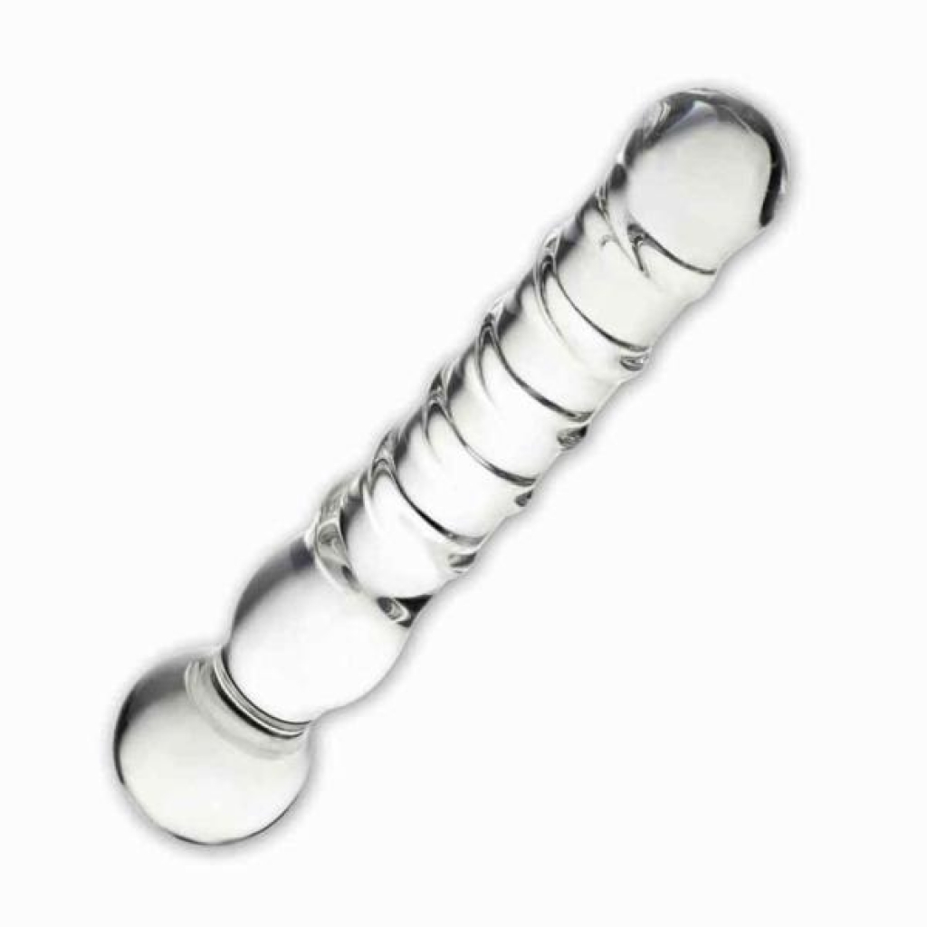 Joystick Glass Dildo Wand Anal & G-Spot Clear - G-Spot Dildos