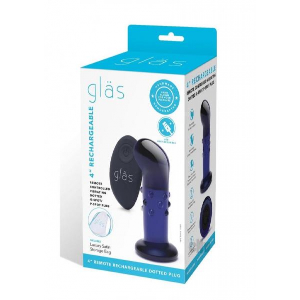 Recharge Remote Vibe Dot Plug 4 Blue - Anal Plugs