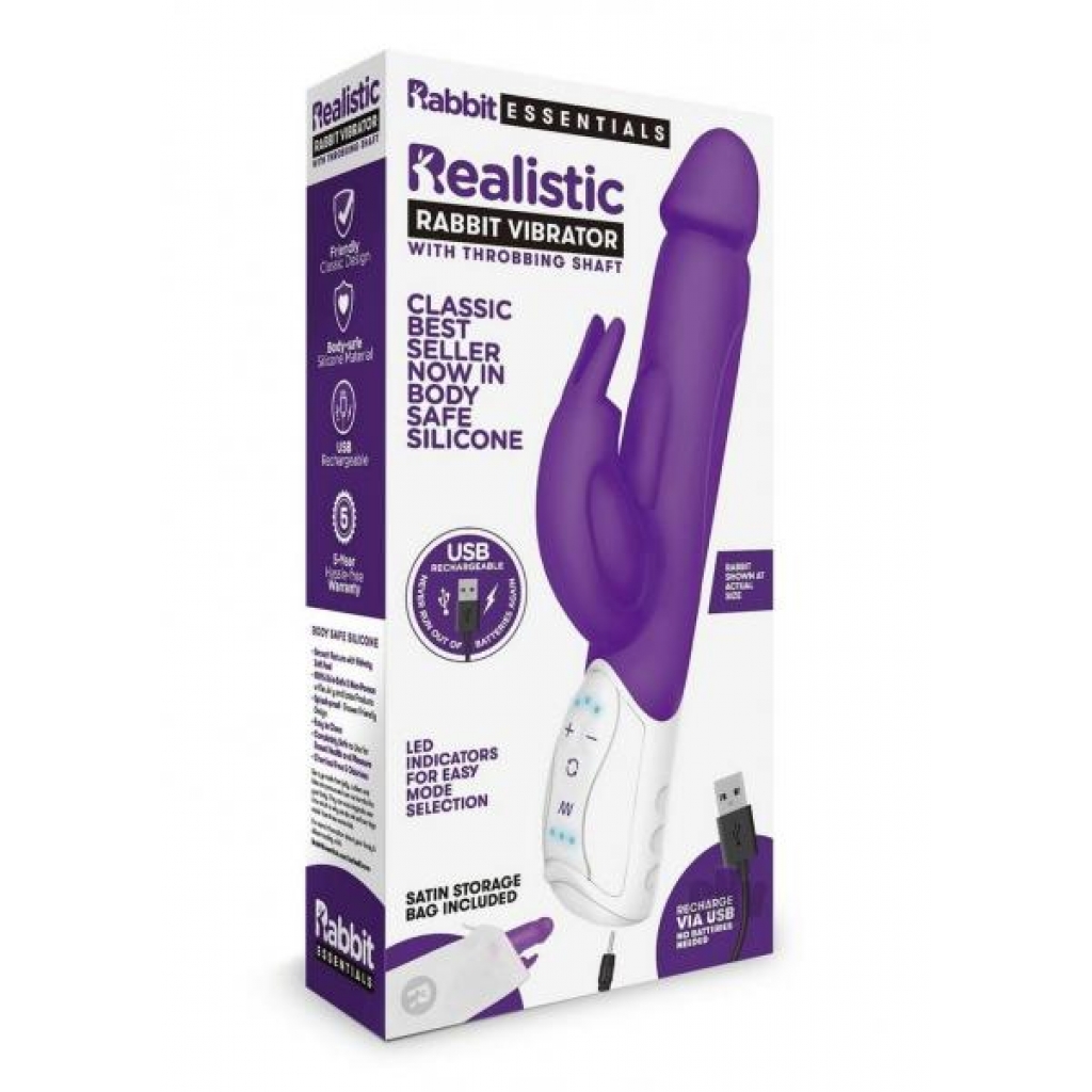 Re Recharge Realistic Rabbit Purple - Rabbit Vibrators