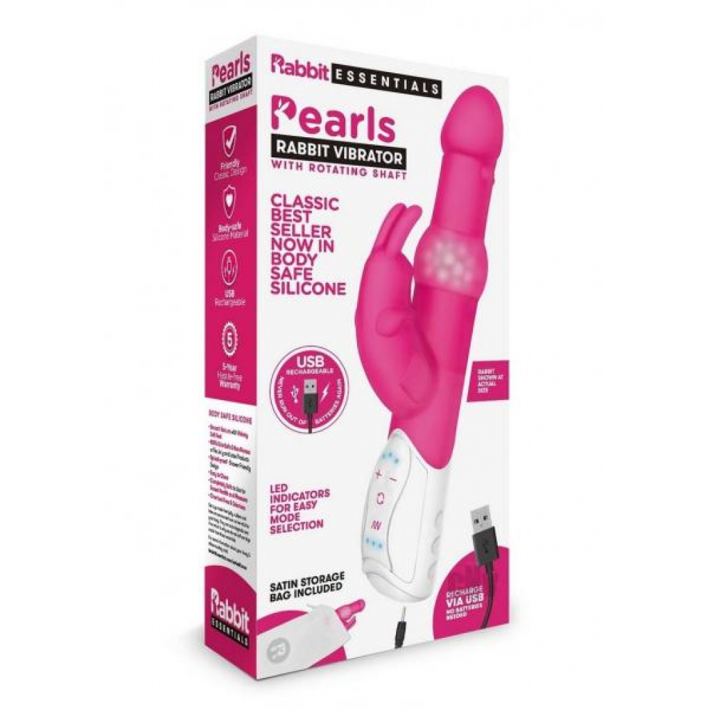 Re Recharge Pearls Rabbit Vibe Hot Pnk - Rabbit Vibrators