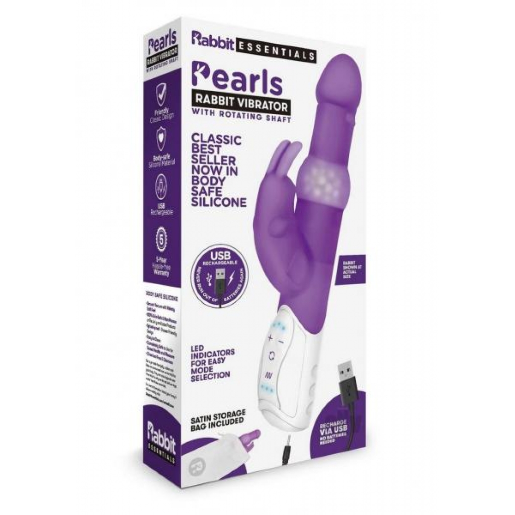 Re Recharge Pearls Rabbit Vibe Purple - Rabbit Vibrators