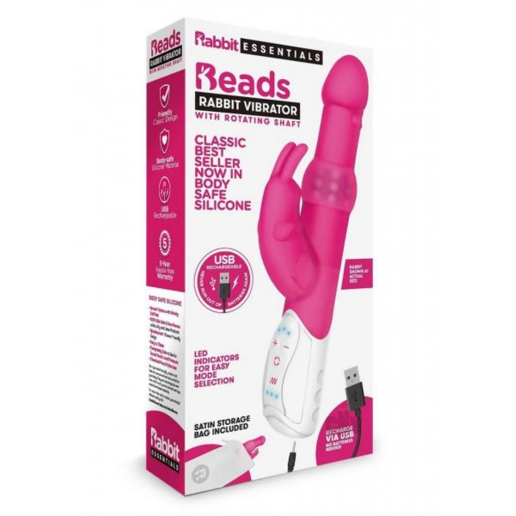 Re Recharge Beads Rabbit Vibe Hot Pnk - Rabbit Vibrators