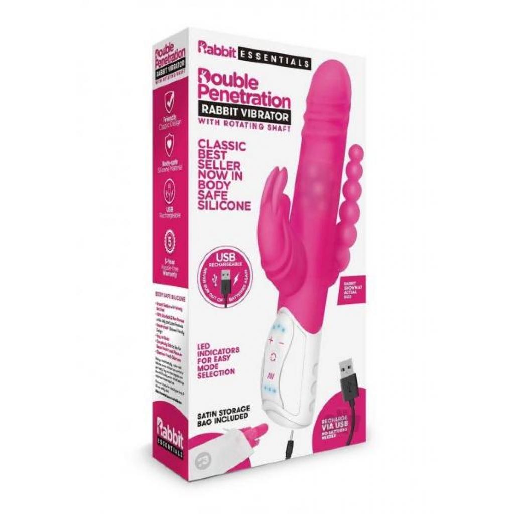 Re Recharge Dp Rabbit Vibe Hot Pnk - Rabbit Vibrators