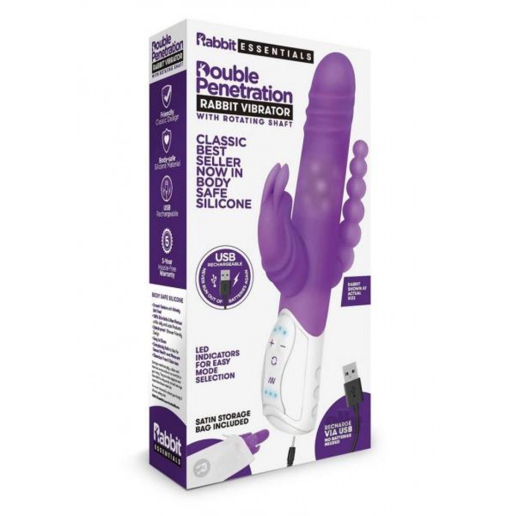 Re Recharge Dp Rabbit Vibe Purple - Rabbit Vibrators