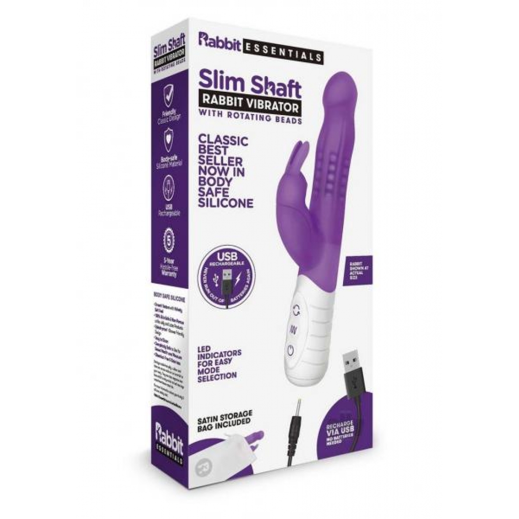 Re Recharge Slim Rabbit Vibe Purple - Rabbit Vibrators