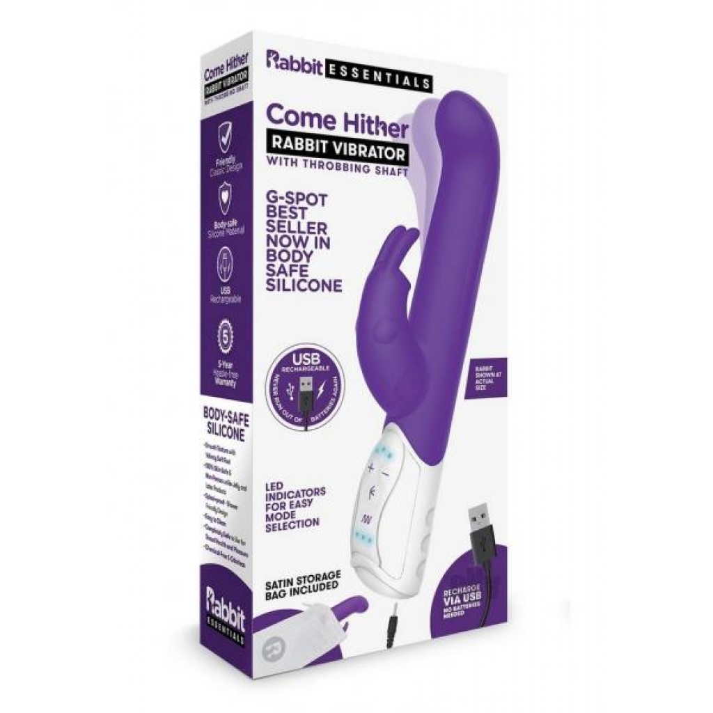 Re Recharge Come Hither G Rabbit Purple - Rabbit Vibrators