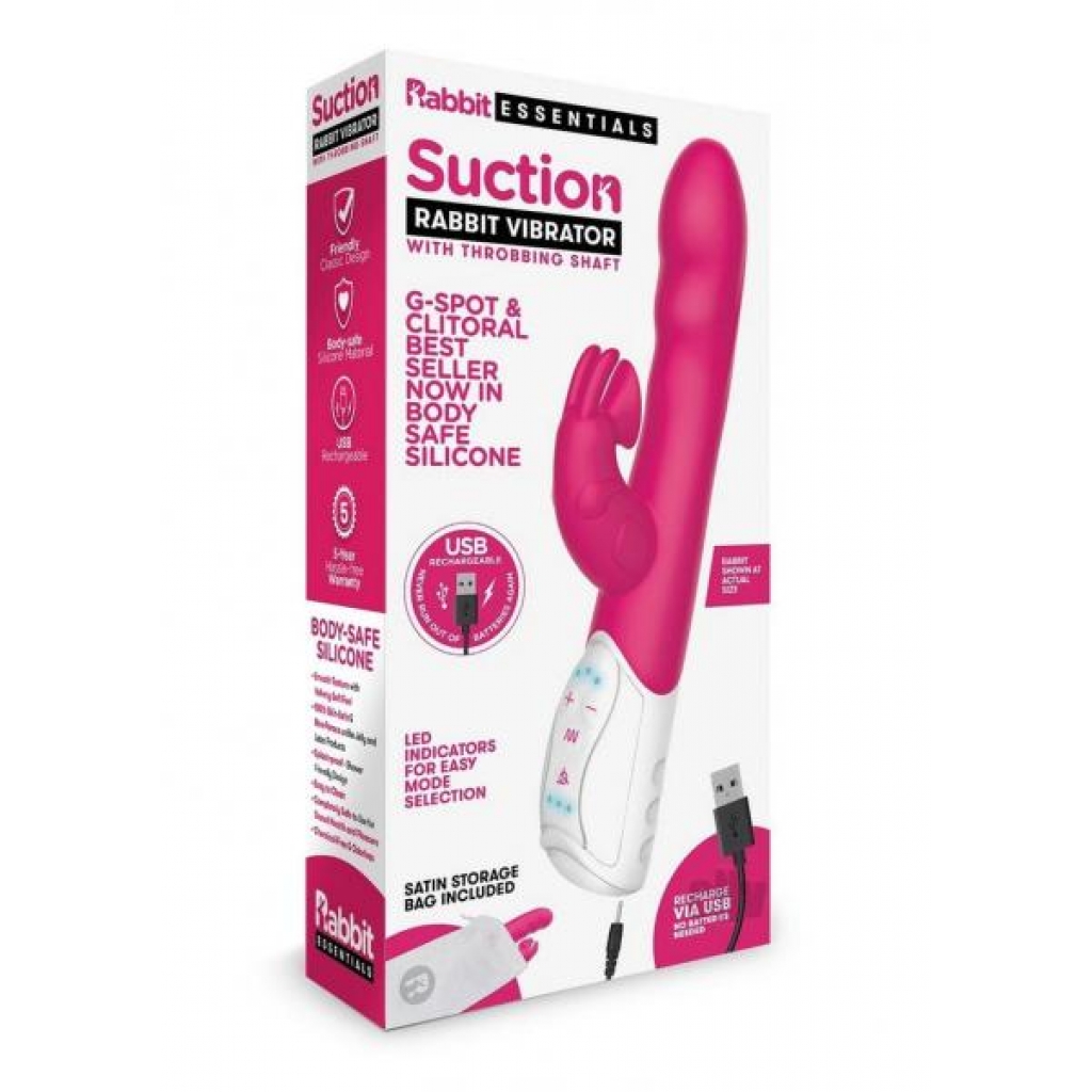 Re Recharge Clit Suction Rabbit Hot Pnk - Rabbit Vibrators