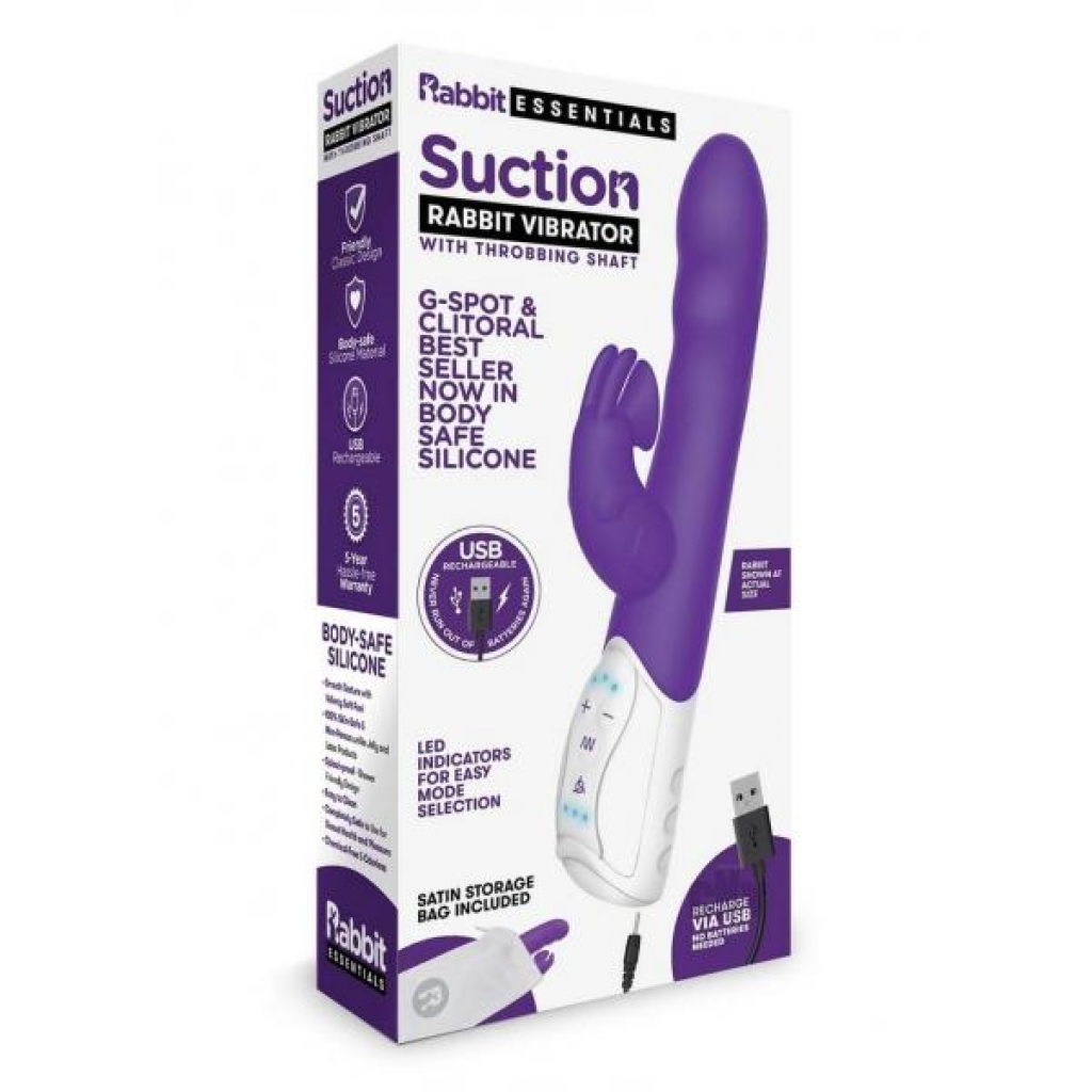 Re Recharge Clit Suction Rabbit Purple - Rabbit Vibrators