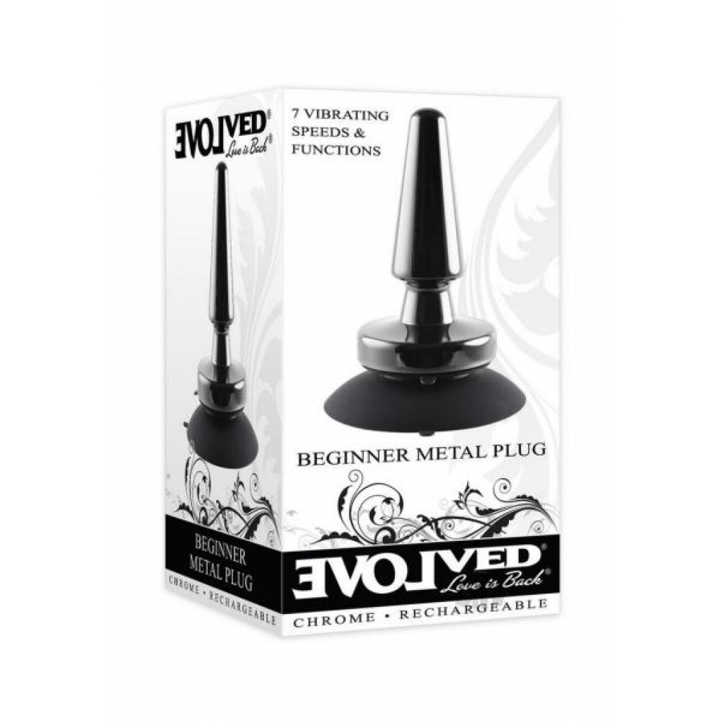 Beginner-Friendly Vibrating Metal Plug in Black