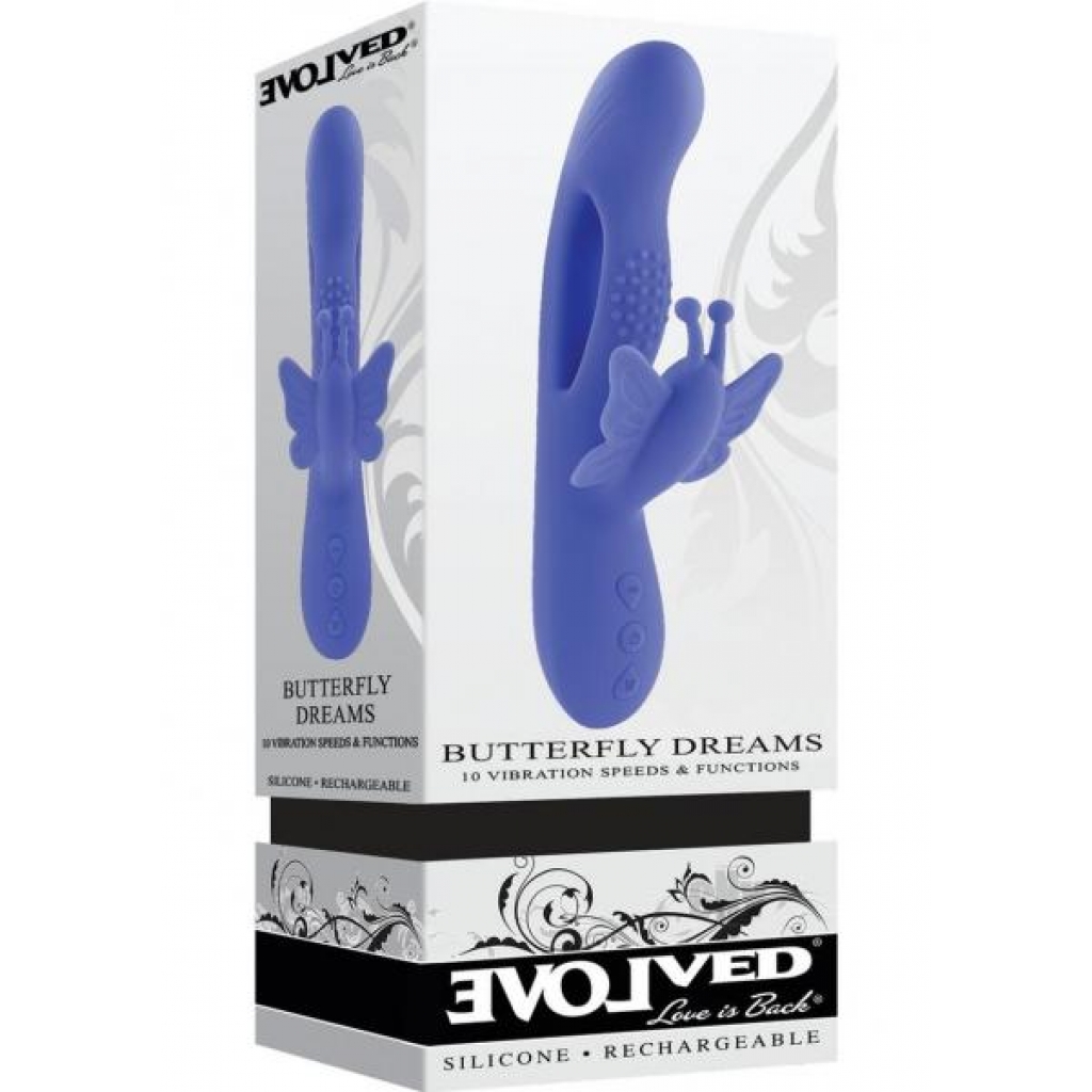 Butterfly Dreams Blue - G-Spot Vibrators Clit Stimulators