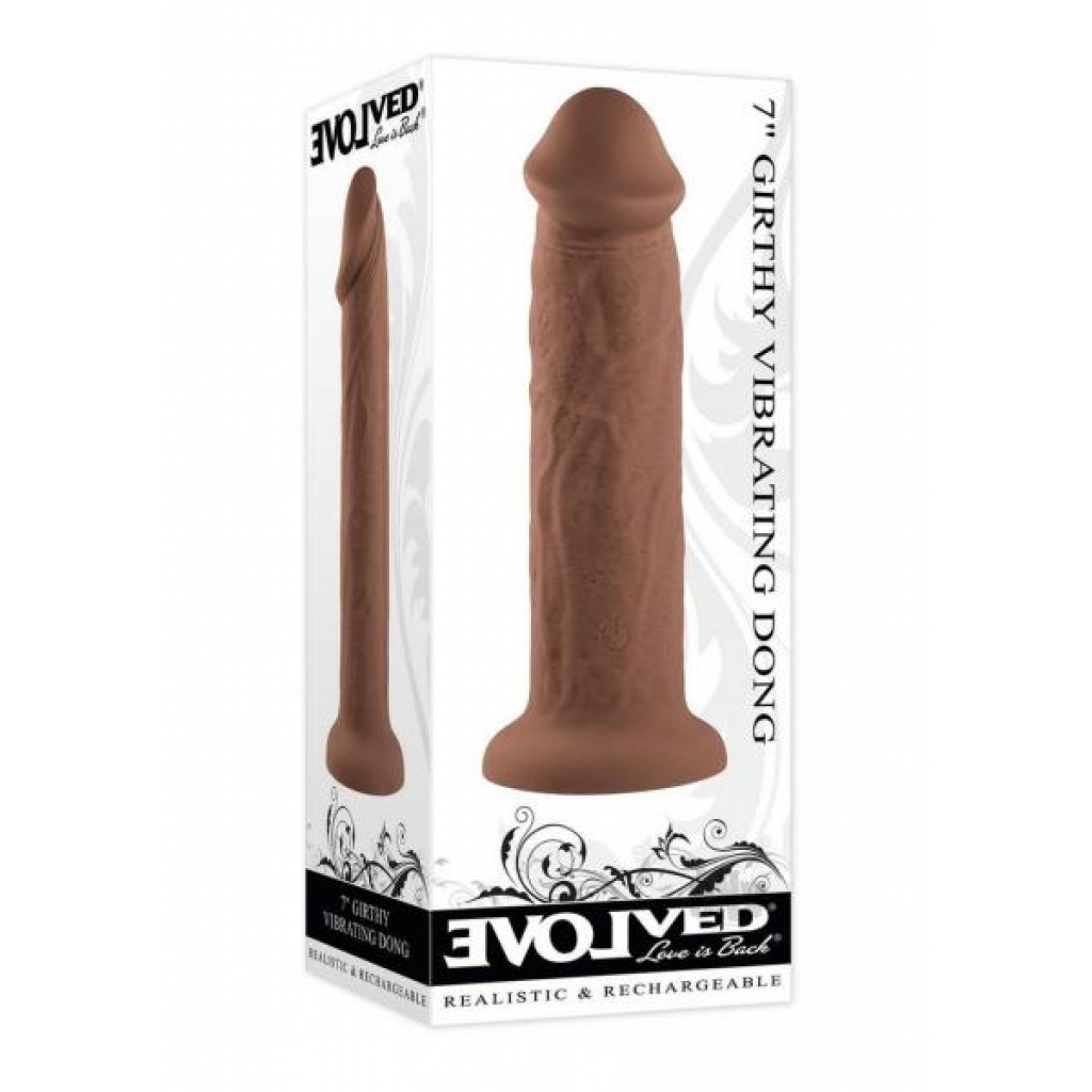 Girthy Vibe Dong 7 Dark - Realistic Dildos & Dongs