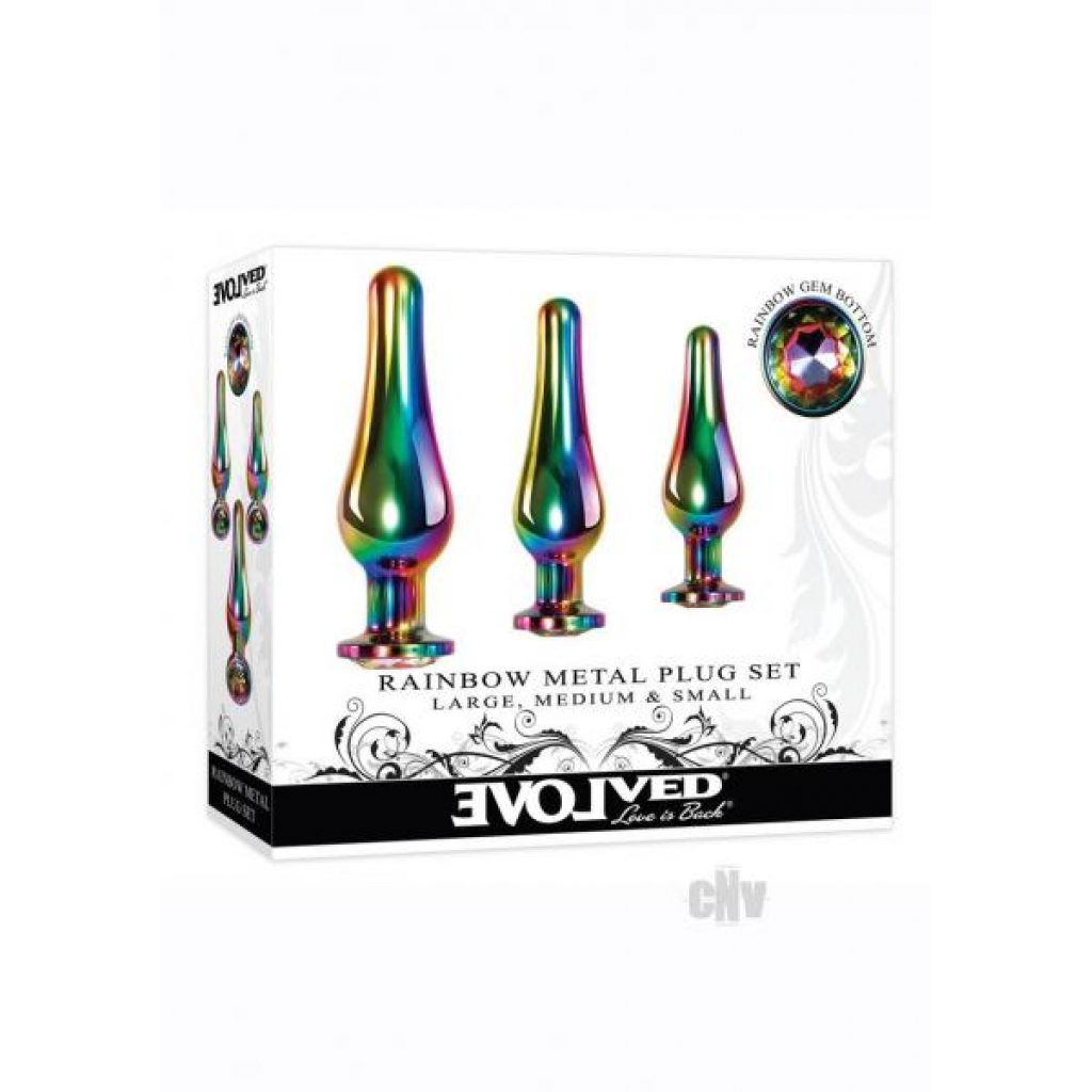 Rainbow Metal Plug Set - Ultimate Anal Play