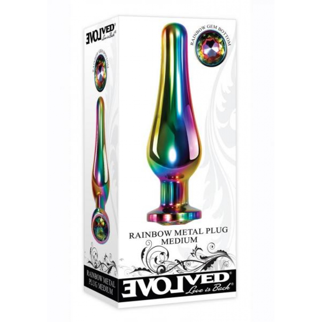 Rainbow Metal Plug Medium - Anal Plugs