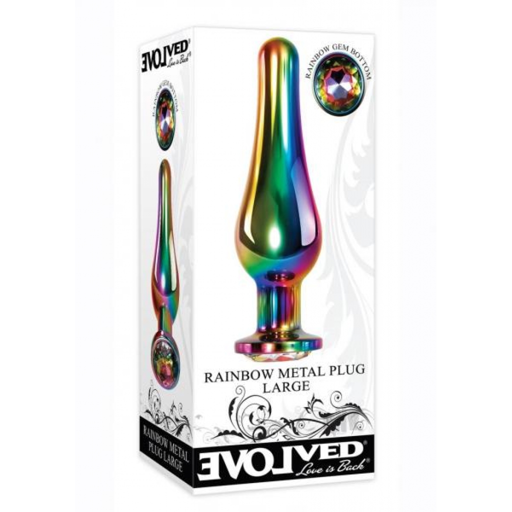 Rainbow Metal Plug Large - Anal Plugs