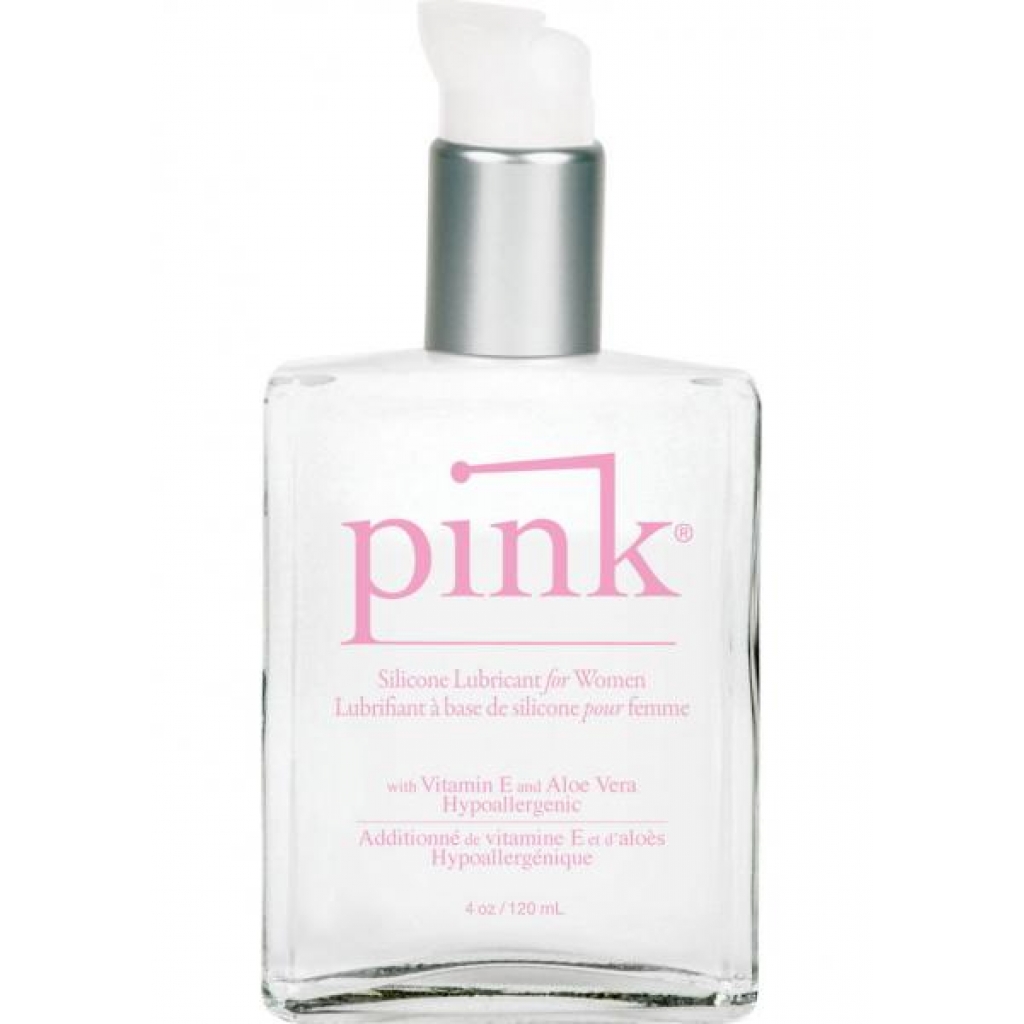 Pink Glass Bottle 4 Ounce - Lubricants