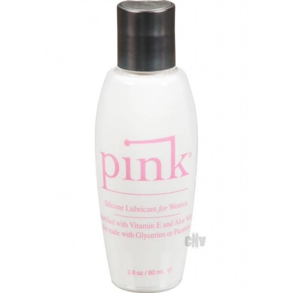 Pink Silicone Lube Flip Top Bottle 2.8 fluid ounces - Lubricants