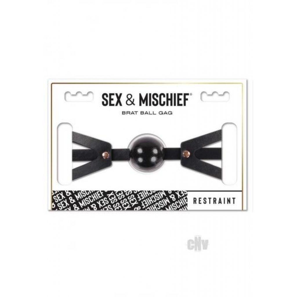 Sandm Brat Ball Gag Black/rose Gold - Ball Gags