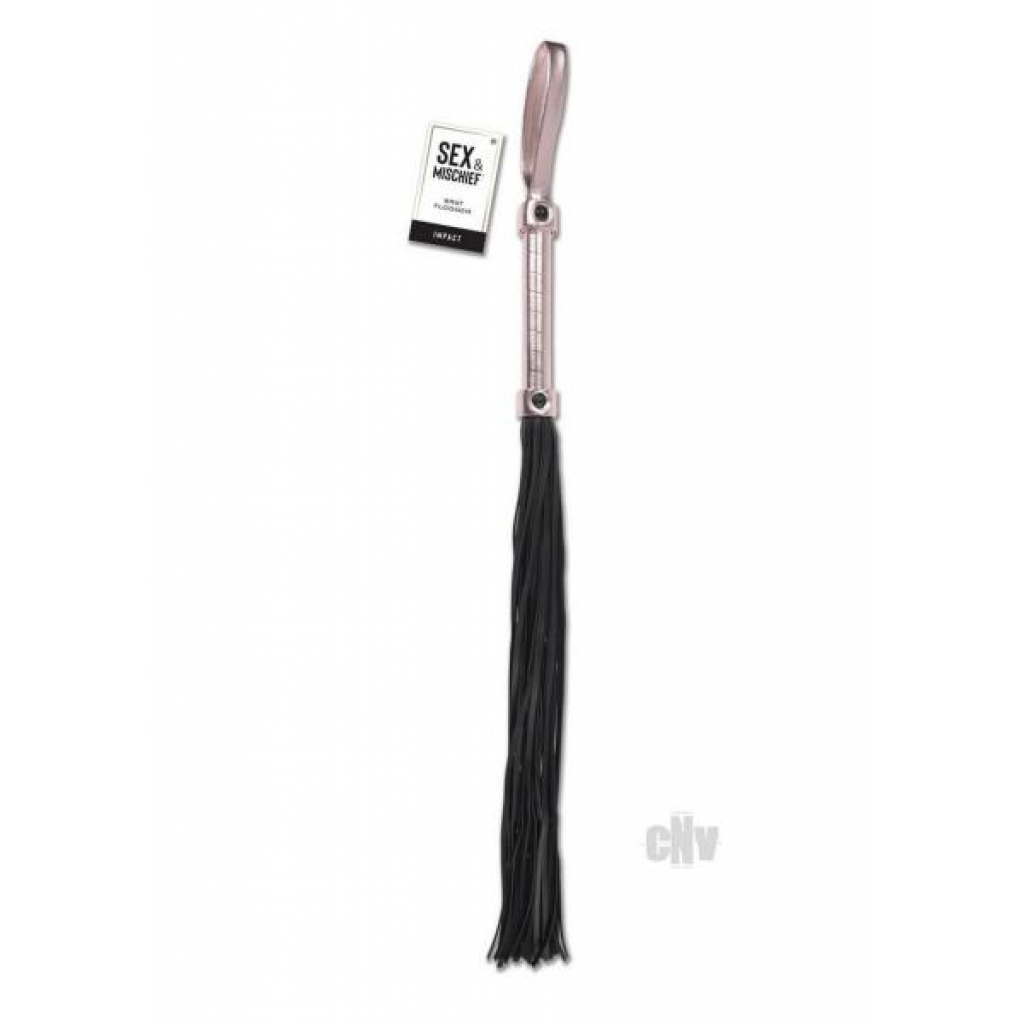 Brat Flogger - Black/Rose Gold