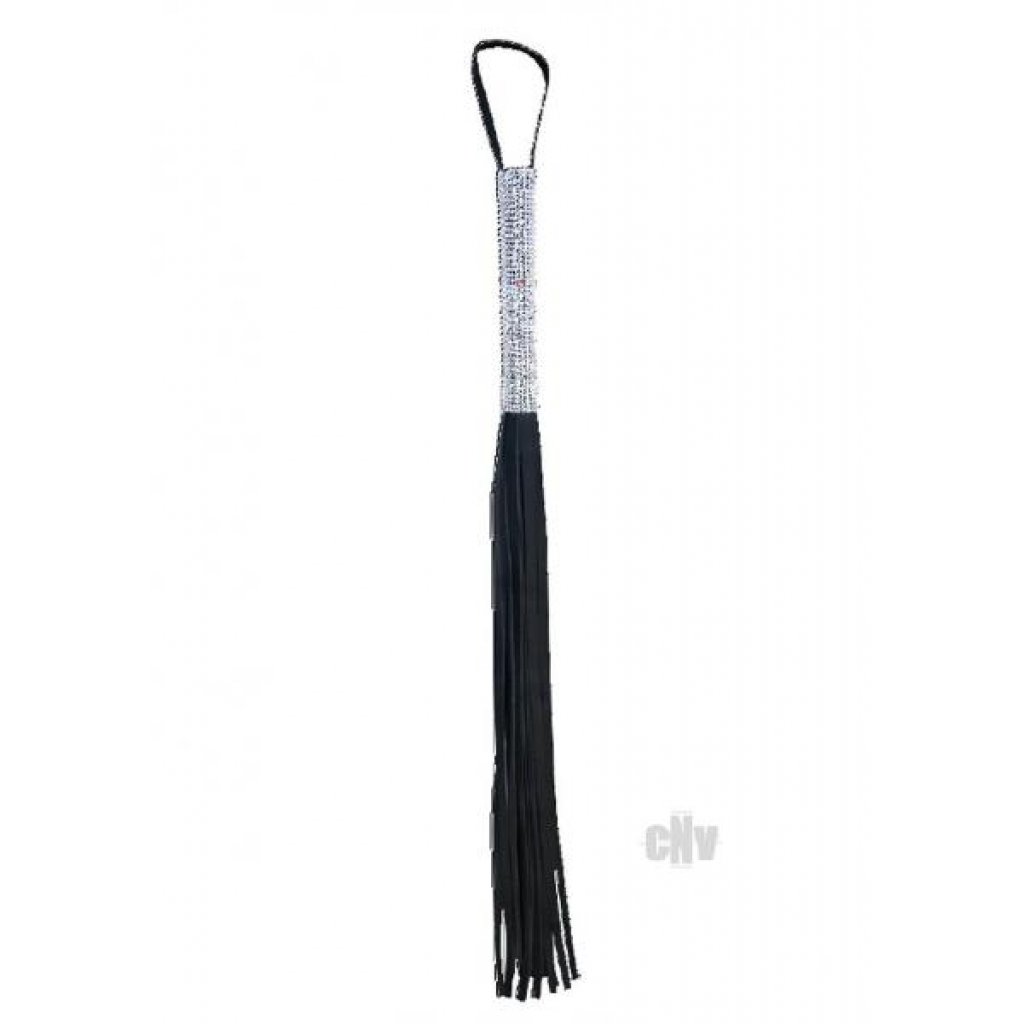 Sex and Mischief Sparkle Flogger - Lustrous Black