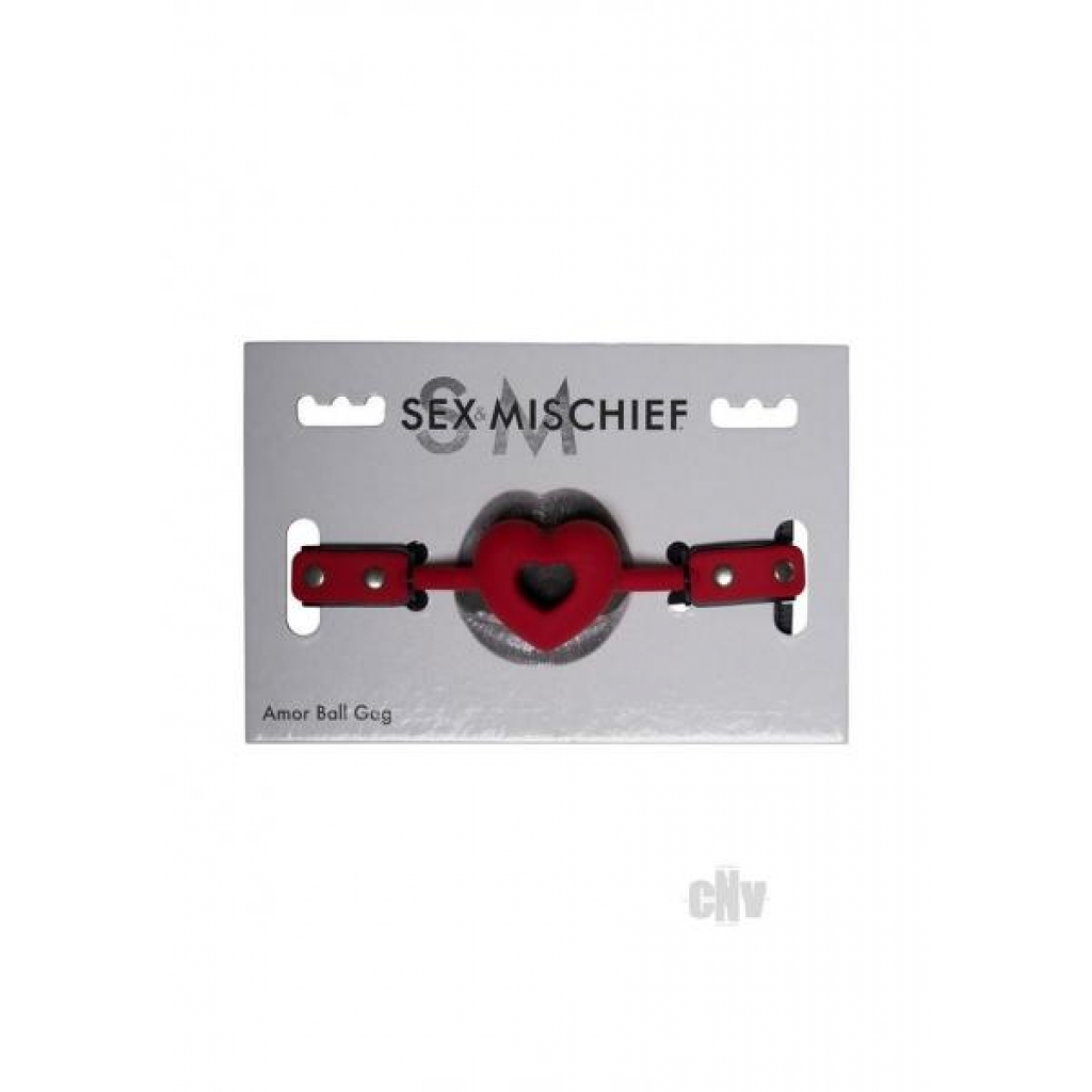 Sandm Amor Ball Gag Red/black - Ball Gags