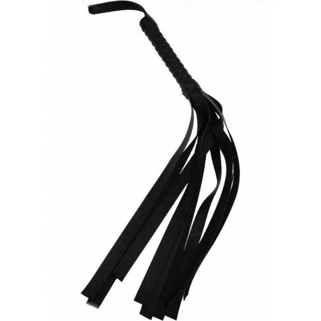 Sex and Mischief Faux Leather Flogger Black - Floggers