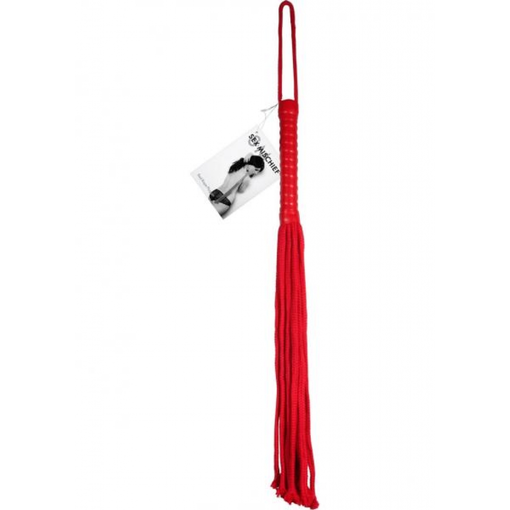 Sex and Mischief Red Rope Flogger - Floggers