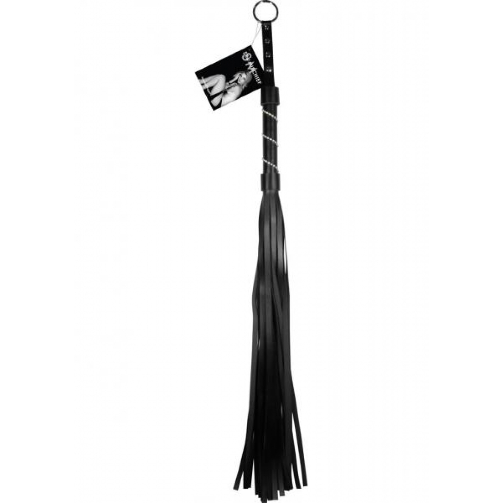 Sex and Mischief Jeweled Flogger Black - Floggers