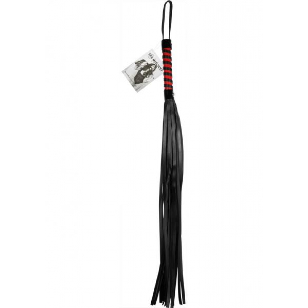 Sex and Mischief Red And Black Stripe Flogger - Floggers