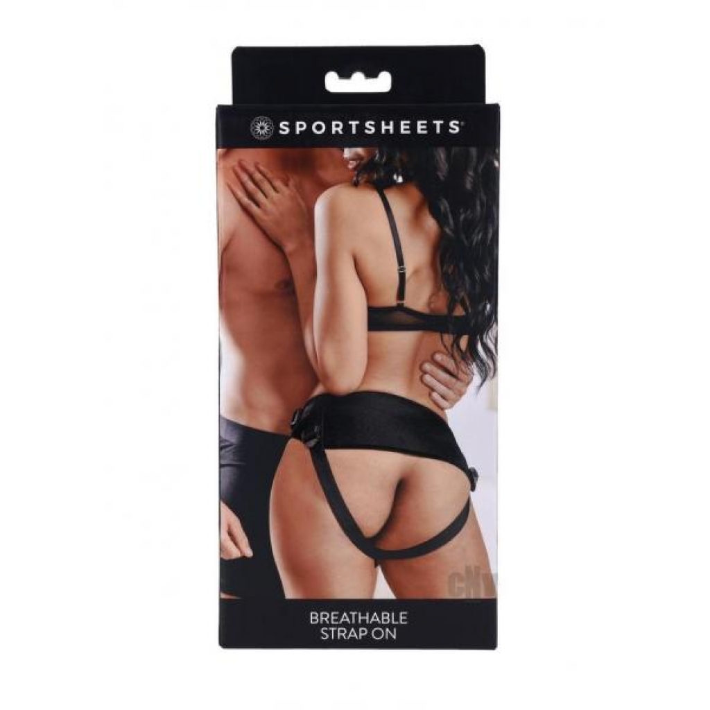 Breathable Strap On Black - Harness & Dong Sets