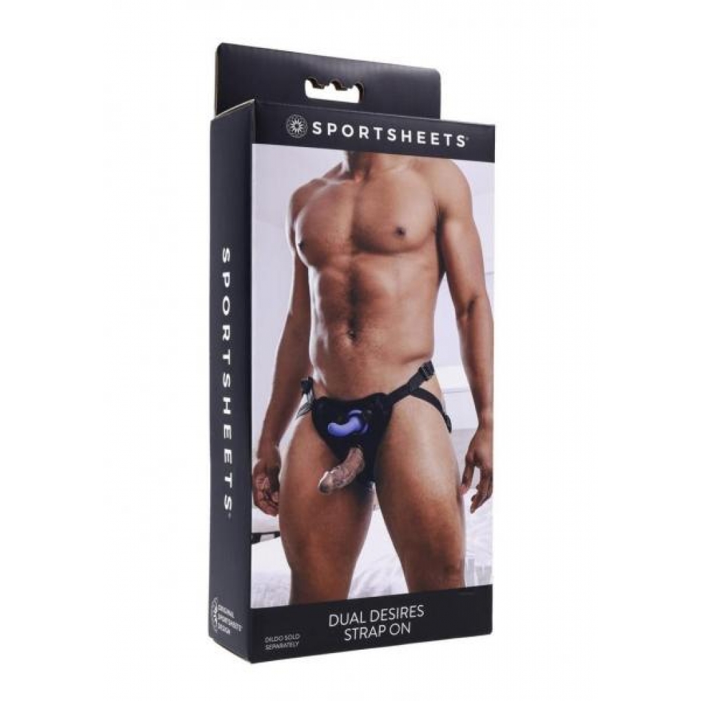 Dual Desires Strap On Black - Harness & Dong Sets