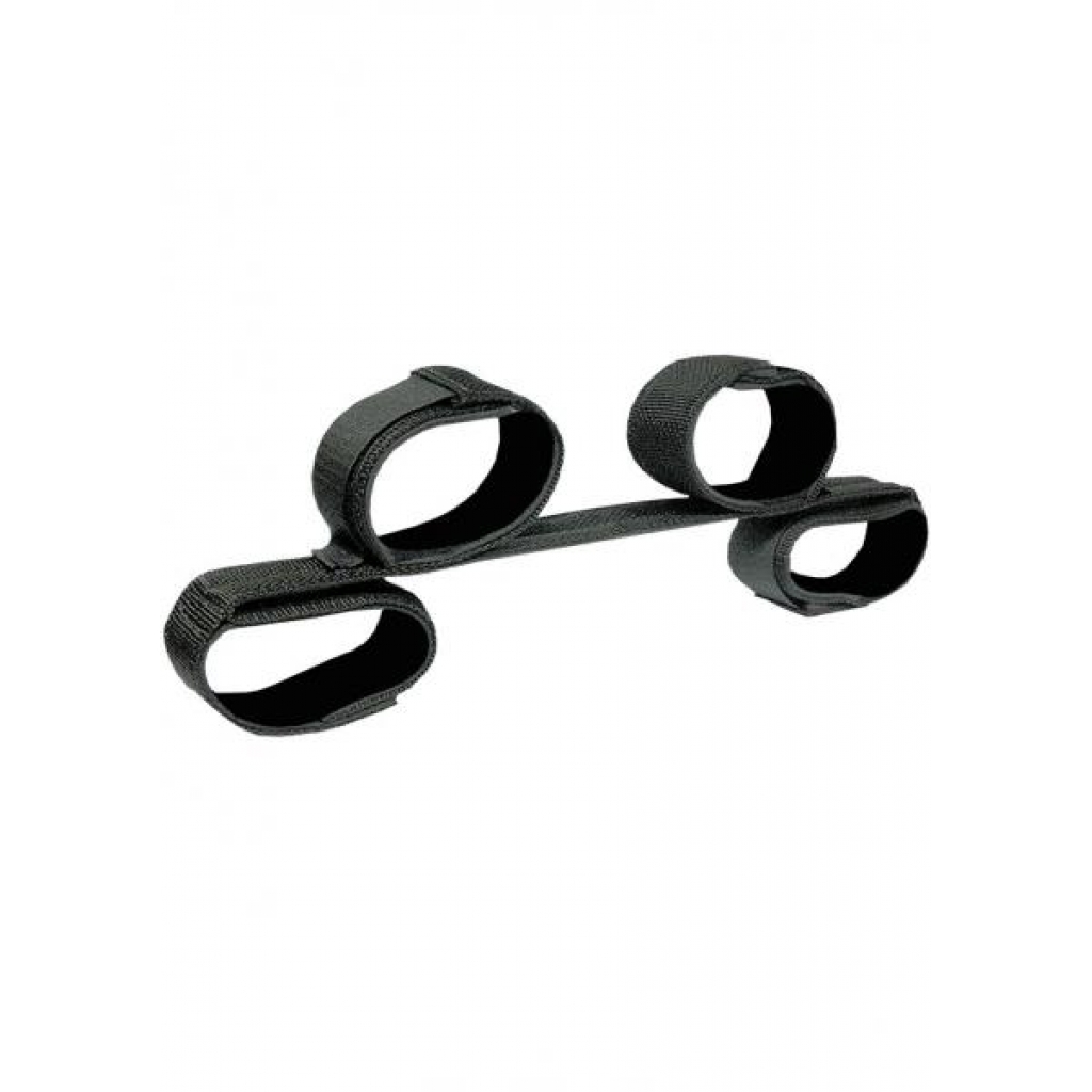 Bondage Bar With Neoprene Velcro Cuffs 24 Inches Black - Spreader Bars