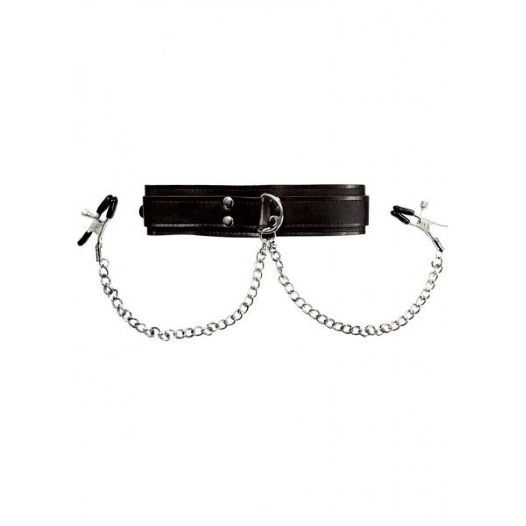 Sportsheets Collar With Nipple Clamps - Nipple Clamps