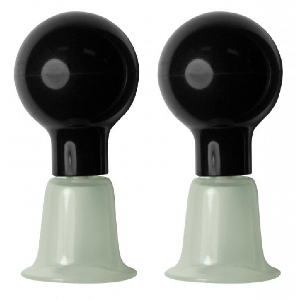 Nipple Suckers with Squeezable Design - Black