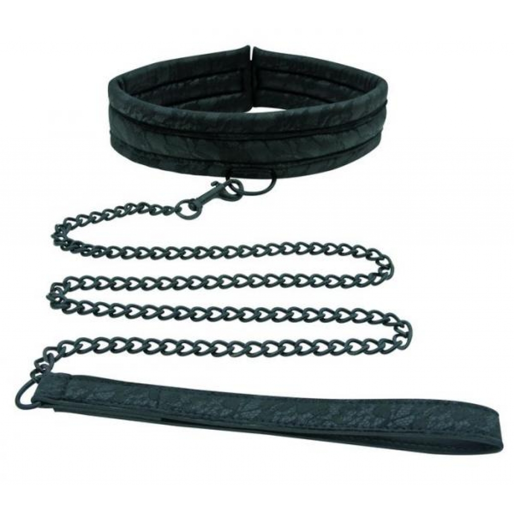 Midnight Lace Collar And Leash Black - Collars & Leashes