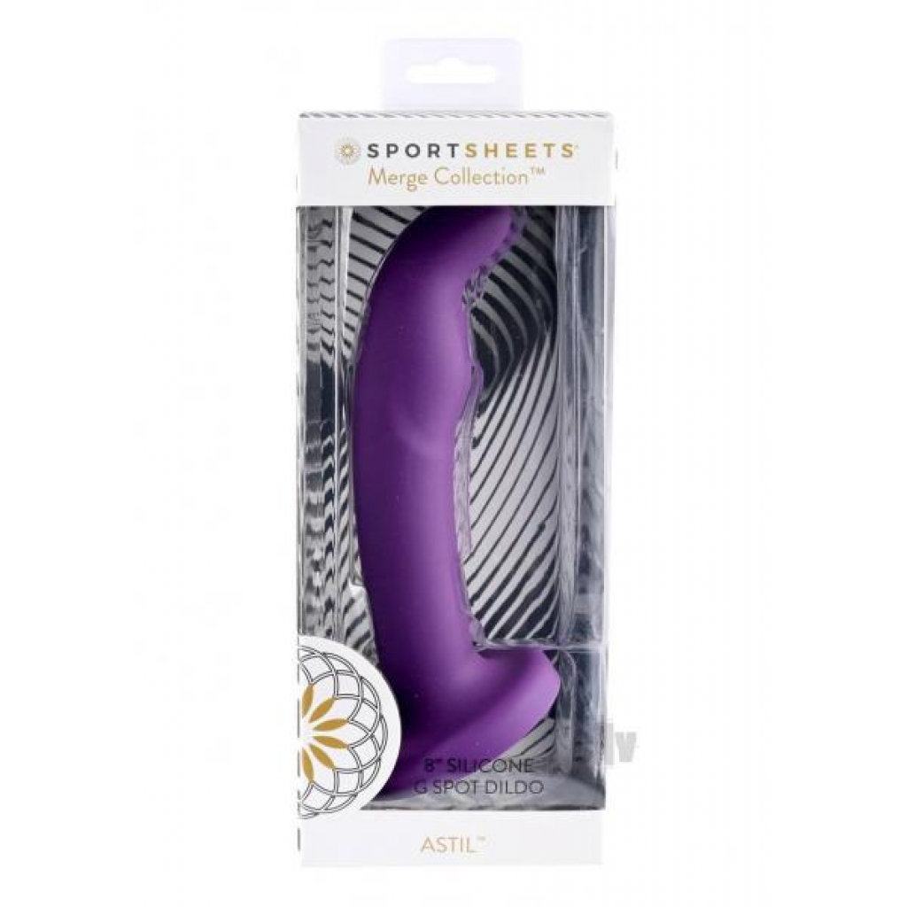 Astil Suction Cup Dildo - 8 Inch Purple