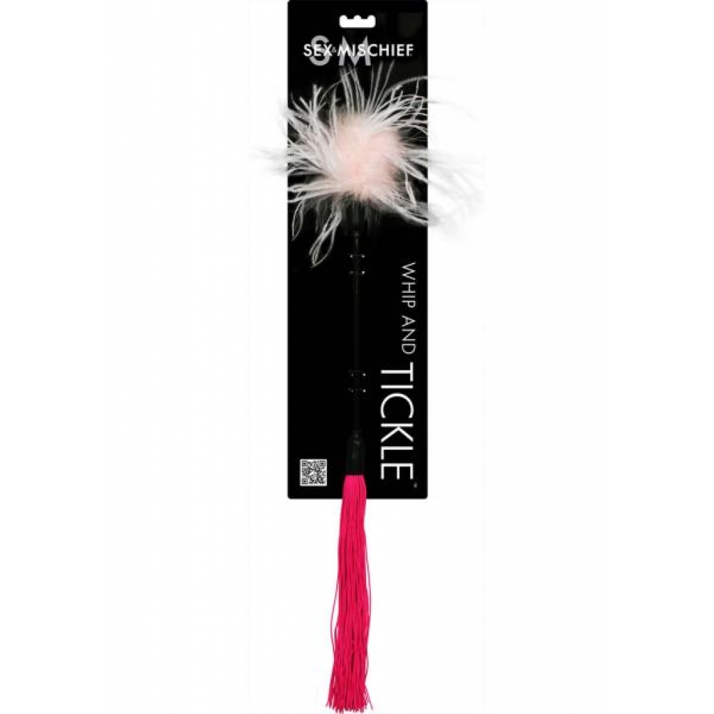 Whipper Tickler Fantasy Teaser With Rubber Pink - Feathers & Ticklers