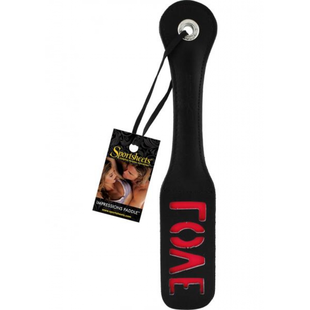 Leather Love Impression Paddle - 12 inches