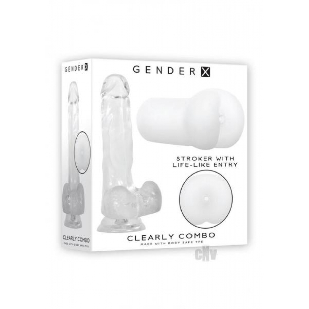 GX Clearly Combo - Dildo and Stroker Set